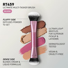 Dual-ended Makeup Brush For Foundation  Blush  And Powder  Cruelty-free