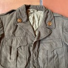 Vintage 1950s Us Military Wool Jacket Men   s 36l Olive Green Army Patch