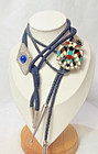 Vtg Bolo Lot Zuni War Bird Lapis Look Costume Western Ties