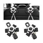Car Seat Headrest Hook  2pcs Cute Flower Vehicle Backseat Organizer Black white
