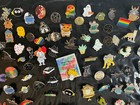 Lg Lot Over 200 Collectible Enamel Pins  less Than  1 Each  All Must Go Together