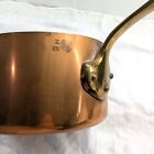 Lot Of 3 Vtg L  Lecellier Vililedieu Copper Sauce Pan 16-20 France Brass Handle