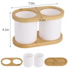 Toothbrush Holder Toothpaste Holder Stand Bathroom Countertop Organizer  2 Sl   