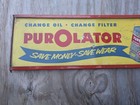 Vintage Purolator Filter Rack Topper Tin Sign Auto Gas Oil Service Station