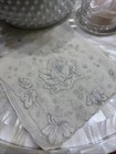 Vintage Hand Embroidered Beautiful  Wedding Handkerchief Off White 