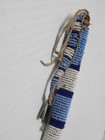 Antique C 1890s Beaded Quilled Lakota Indian Awl Case Yellow Horsehair Tin Cones