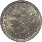 1881 Nickel Three Cent  -  Pcgs Ms-65  Cac