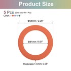 5pcs Magnetic Sticker Ring Magnetic Adapter Ring Orange pink purple blue green