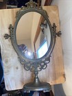 Vintage Ornate Brass Swivel Vanity Mirror Victorian Style  19    Tall