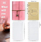 Leather Journal Notebook  Vintage Refillable Journal With 2 Pvc Pockets 