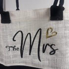 Beegreen Burlap Tote Bag The Mrs Gold Heart Wedding Bridal Shower Gift