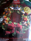 Bucilla Christmas Felt Applique Holiday Calendar Kit ornament Wreath light 85453