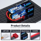 2x Zeee 11 1v 80c 5200mah 3s Lipo Battery T Plug For Rc Car Truck Heli Airplane