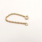 Solid 14k Gold Rope Link Safety Chain Extender For Bracelet Or Necklace 2in
