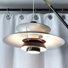 New Retro 1950s Style Hanging Pendant Light Ceiling Fixture Black Red