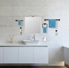 10-pieces Matte Black Bathroom Accessories Set  16 Inch Bath Towel Bar Set