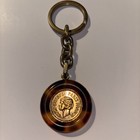 Chanel Cc Tortoise Gold Coin Coco Key Ring Keychain Gold  Charm Rare Vintage