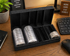 Large 1oz Silver Coin Organizer Storage Box 100  Capacity Fits Capsules Rounds