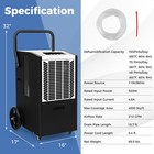 163 Pints Commercial Dehumidifier Heavy Duty Dehumidifier W  Pump   Drain Hose
