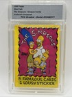 1990 Topps The Simpson Family Front Wax Pack Authentic Unopened Encapsulated