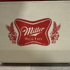 Miller High Life Vintage Red white Hard Plastic Cooler Ice Chest W  Lid   Handle