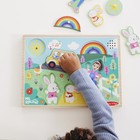 Wooden Peg Puzzle 6 Piece Light Activated Sound Toddler Melissa Doug 2-5 Rachel