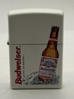 Vintage 1999 Budweiser King Of Beers Bottle White Matte Zippo Lighter New B3