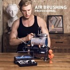 Dual Action Airbrush Compressor Kit 1 5hp 110   120v Paint Airbrush System For Art