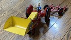 Vintage Marx Tin Lithograph Toy Tractor W  Driver   Plow