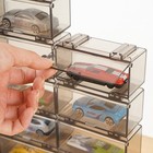 Display Case Storage Box For Hot Wheels 1 64 Car Stackable Toys Collection Gray