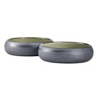  Black Large Salad Bowls 50oz Shallow Serving Bowl 8 5inch Black green