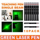 10 Packs Aaa 1mw Pro 900 Miles Laser Pointer Pen Green Light Visible Beam Lazer