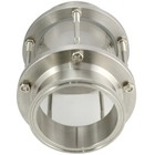 4  102mm Pipe Od Clear Flow Sanitary Sight Glass Tri Clamp Stainless Steel 316 