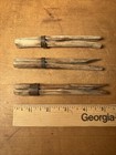 Antique Primitive Wooden Clothes Pins  3  5 Inches Long Handmade W metal Band