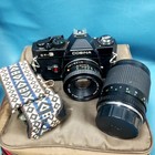 Vtg Cosina Ct-3 35mm Film Camera W Rokinon Lens Case Etc Japan Parts Repair