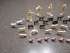Vintage Marx Farm Barn Playset Farmers   Farm Animals