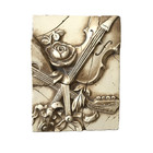 Sid Dickens T-07 Violin Mandolin Rose Memory Block Tile Retired Collection Rare