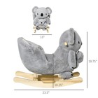 Kids Soft Ride-on Rocking Horse Animal  Koala Rocker Toy W  Realistic Sounds