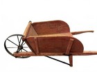 Antique Buch No 5 Primitive Wood Wheelbarrow Iron Wheel Original Red Paint 68 