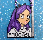 Alison Wonderland Mini Perler Bead Edm Rave Kandi Necklace
