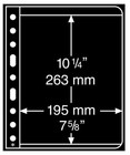 Lighthouse Vario Album 10 Stock Pages 1 Pocket Black For Stamp Sheets Large Bill