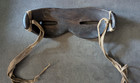 Vintage Inuit Wooden Snow Goggles With Leather Ties  Eskimo Wood Art