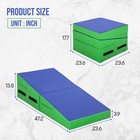 Folding Slanted Cheese Wedge Gymnastics Yoga Mat Waterproof Easy To Clean 48x24