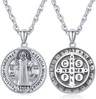 925 Sterling Silver St Michael st Christopher st Benedict jesus Crucifix st U   