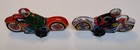 Vintage Tin Litho Motorcycle Friction Toy Lot Of 2 Made In Japan