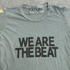 Free City Shirt Womens Medium Gray We Are The Beat Music Graphic Tee Casual