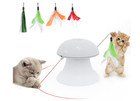 Cat Interactive Toys  2 In 1 Auto Rotating Light Chaser Toy Interactive Feather