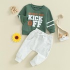 Newborn Baby Boy 2pcs Clothes Outfits Shirt Tops Pants Infant Sweatshirt Set