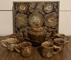 Chinese Style Ceramic Tea Set Dragon Tray Mother Of Pearl Inlay Mini Teapot Cups