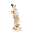 Poseidon Greek God Of The Sea With Trident Statue Figurine Gold 10 03 Inches